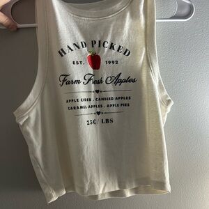 UO cream graphic tank top